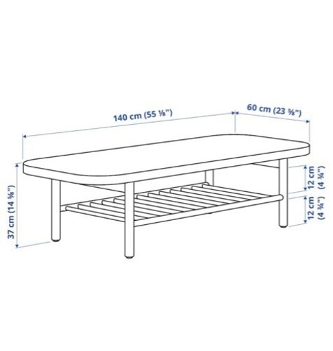 IKEA リステルビーLISTERBY コーヒーテーブル, オーク材突き板,