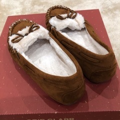 数回着用GUキャメルモカシンシューズ☆21センチの画像