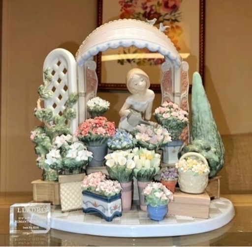 リアドロ　ロマンチックな朝　陶器　置物　お花