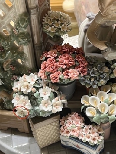 リアドロ　ロマンチックな朝　陶器　置物　お花
