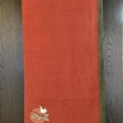 名古屋帯　全通柄　紬新品　花　正絹の画像