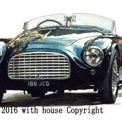 GC-385 フェラーリ166MM 限定版画 直筆サイン有 額装...
