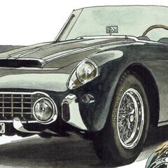 GC-387 フェラーリ166MM/250 限定版画 直筆サイン有 額装済 作家 平右ヱ門の画像