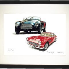 GC-389 Ferrari166MM/250GT 限定版画 直筆サイン有 額装済 作家 平右ヱ門の画像