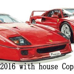 GC-390 フェラーリF40 限定版画 直筆サイン有 額装済 ...