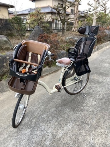 前後子供乗せ付きpetit Maman内装3段変速オートライト鍵サドル新品