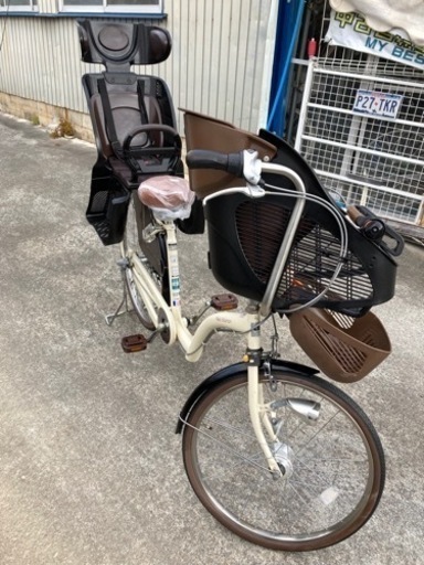 前後子供乗せ付きpetit Maman内装3段変速オートライト鍵サドル新品