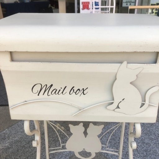 【引取先決まりました！】 ポスト メールボックス 郵便ポスト ネコ 猫 お店までご来店をお待ちしております！