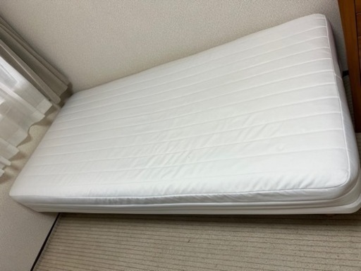 無印良品　脚付マットレス・ボンネルコイル・シングル（スチールメッシュ・洗えるカバー）