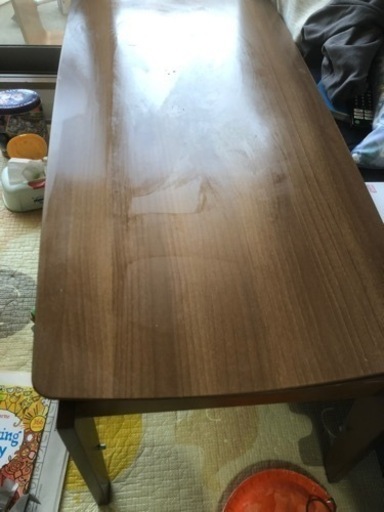 原木　こたつヒーター付き　テーブル