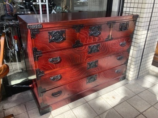 【立派！】飛鳥工芸欅和箪笥【目玉品】