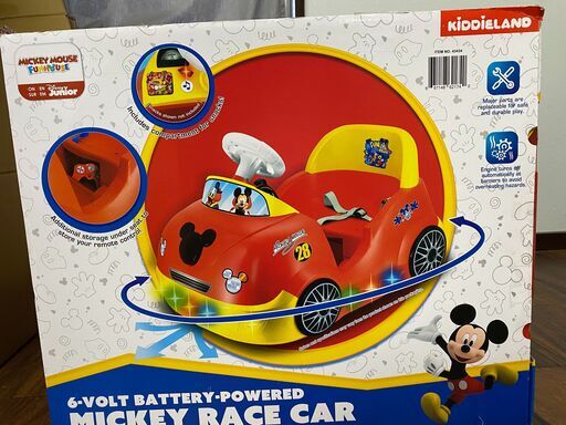 【店頭引き取り限定】キディランド ライドオン レーシングカー 子ども用電動乗用車 ディズニー ミッキーマウス