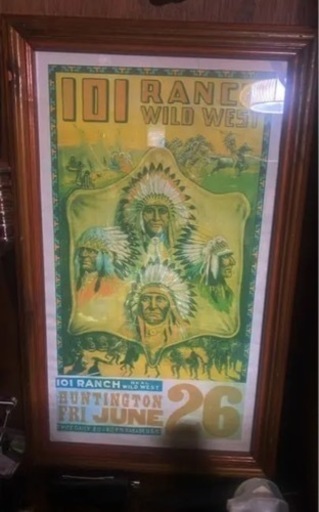 インディアン　ウッドフレームアート①