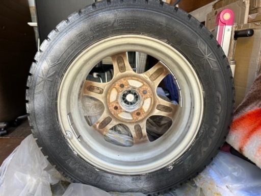 ■スタッドレスタイヤ 4本セット 155/65R13 グッドイヤー ホイール付き■GOODYEAR ICE NAVI 6 アイスナビ6