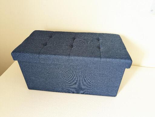 美品　収納Box　デニム　ネイビー