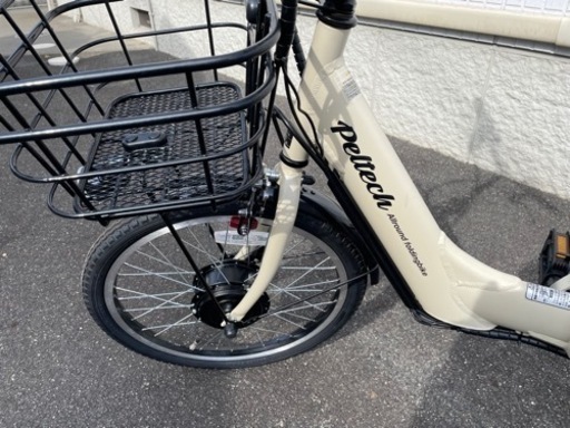 【2月中のみの出品・試乗1回のみ】PELTECH(ペルテック) アルミ折り畳み電動アシスト自転車 20インチ折り畳み外装6段変速【簡易