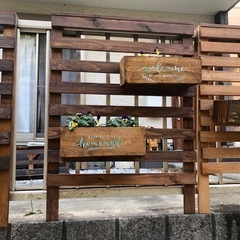 ハンドメイドフェンスカバ1個&多肉植物用プランター2個