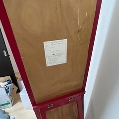 姿見　スタンドミラー　150cm 赤フレームの画像