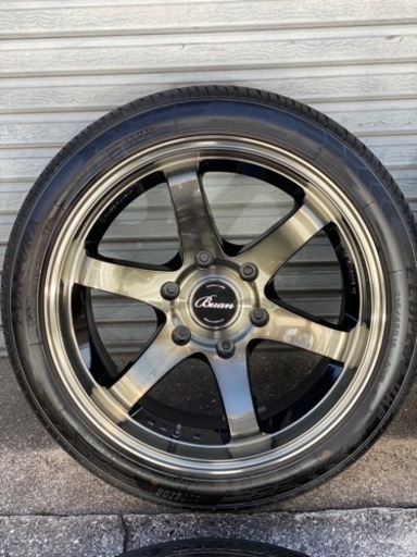 KB レーシング 18インチ 8J 6穴 pcd139.7 タイヤ付き ハイエース レジアスエースなどに 特別色