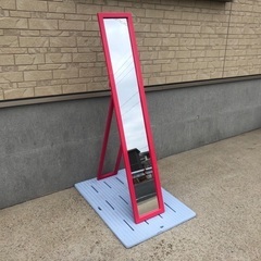 木製スタンドミラー