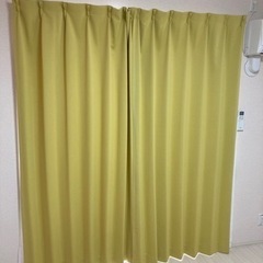 100×210cm 1級遮光カーテン2枚組 イエロー