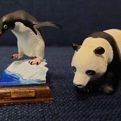 【中古品】パンダ　ペンギン　フィギュア