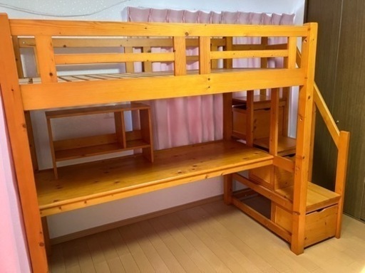 【値下げ】階段付きシステムデスクロフトベット　