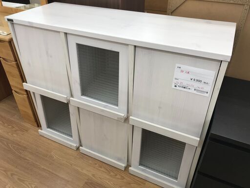 ★ジモティ割あり★ 佐藤産業 本棚 アイボリー H85×W112×D40 クリーニング済み KJ1436