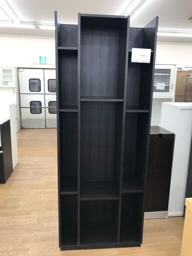 ★ジモティ割あり★  本棚 ダークブラウン H201×W77×D35 クリーニング済み KJ1437