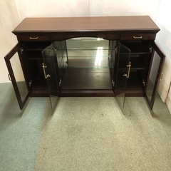 昭和レトロ　豪華　アンティーク飾り棚　リビングボード　サイドボードの画像