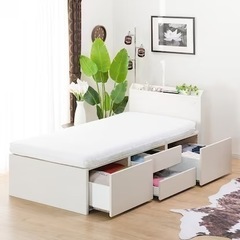 ニトリ シングルベッドフレーム(ジオ チェスト40J WW)の画像