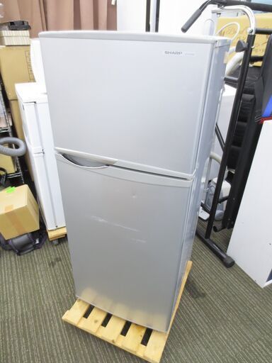 ■SHARP　シャープ　2ドア冷蔵庫　118Ｌ　シルバー　SJ-H12W