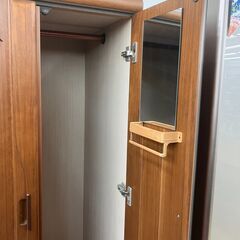 NAFCO ナフコ クローゼット 衣類収納 鏡付き No.2642● ※現金、クレジット、スマホ決済対応※の画像