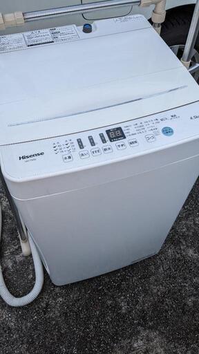 洗濯機 4.5kg Hisense 2020年製
