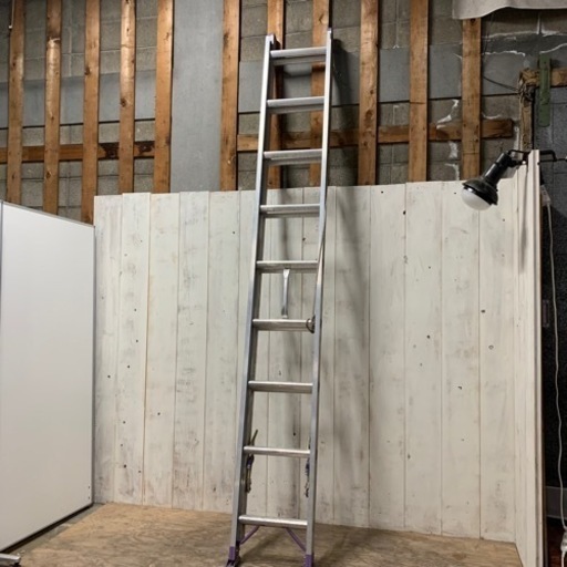 2/18終 アルインコ 5m 重量11.2㎏ 荷重100㎏ アルミ伸縮ハシゴ スライダー 菊-