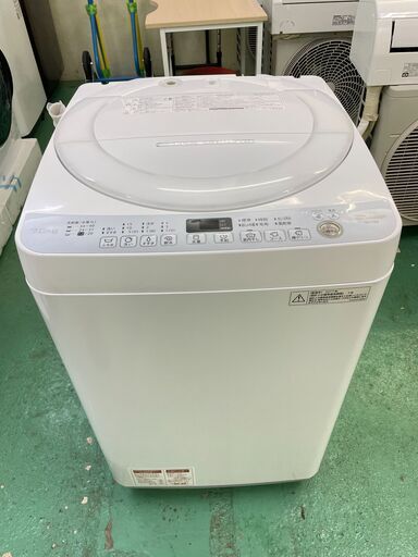 ★現状品★SHARP 2017年 ES-T709 7kg洗濯機 シャープ 風乾燥 50/60Hz共用 生活家電 福島 郡山市 a