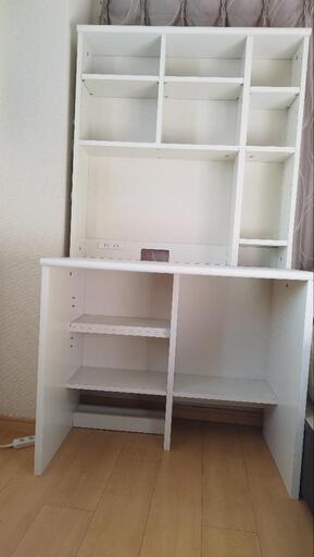 ◉値下げ◉ 棚付きハイタイプ デスク    充電AC２口付き