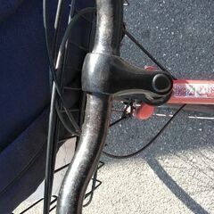 27インチ 自転車 6段変速 赤の画像