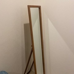 【約150cm×30cm】ウッドフレーム全身鏡