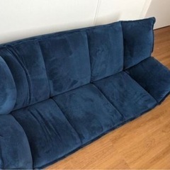 LOWYA 三人がけソファ ソファベッド ネイビー