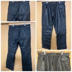 クシタニ レザーパンツ ブラック