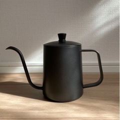 【美品】コーヒードリップケトル ポット ステンレス ブラック 黒...