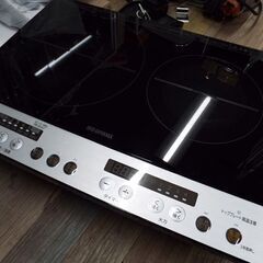 美品 アイリスオーヤマ 2口 IHクッキングヒーター IHK-W...