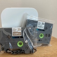 【美品】ブラザー ピータッチキューブ 本体＋ラベルテープ3本セット ホワイト 白 家電 入園入学の画像