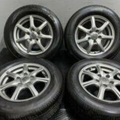 タイヤ未走行に近い【ZETRO C4 205/65R15】夏タイヤ【MiLLOUS 15インチ 6J5HPCD114.3+43】ステップワゴン イプサム等　(VTK660) クレジットカード QRコード決済可能