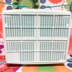 【値下】昭和レトロ レトロポップ ブルー 編みカゴ ピクニック バスケット ヴィンテージの画像