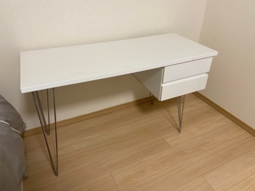パソコンデスク 120cm デスク 机 おしゃれ PCデスク ワークデスク 白 テレワーク 在宅勤務 木製 120 奥行50cm