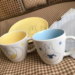 【新品未使用！可愛いです♪】 ミッフィー マグカップ＆お皿セット
