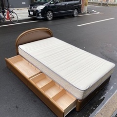 ?セミダブルマットレスセット　引き出しあり?大阪市内配達設置無料??