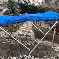 ボートようテント　ブルー　縦120㎝　横幅190㎝　長さ250㎝...